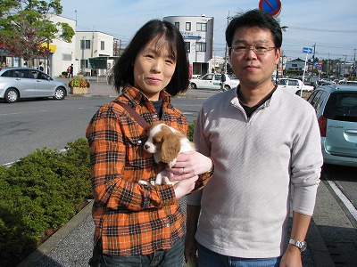 お客様と子犬との“絆”広場